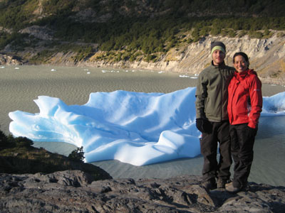 Jon and Blanca at glacier grey