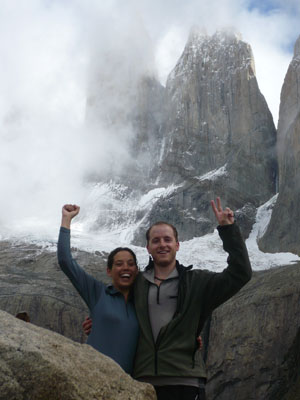 Blanca and Jon conquering Torres Del Paine